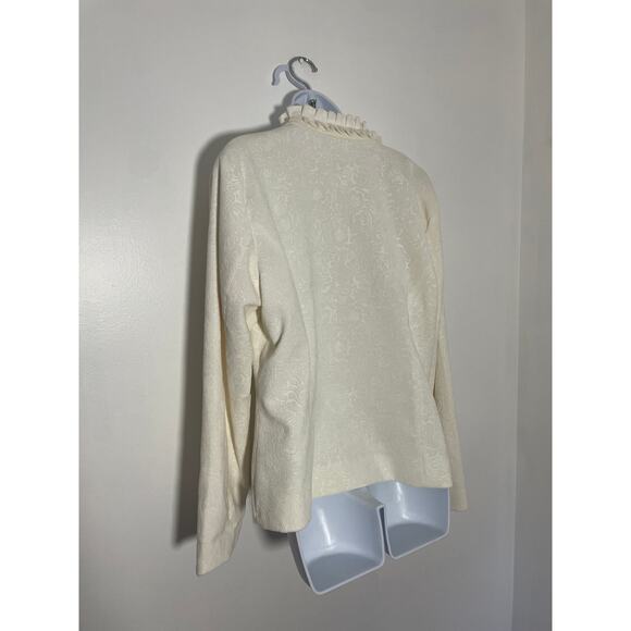 chicos fall cardigan jacket ivory size 2 | large - Picture 6 of 7